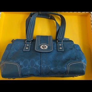 COACH Top Handle Shoulder Bag, Blue